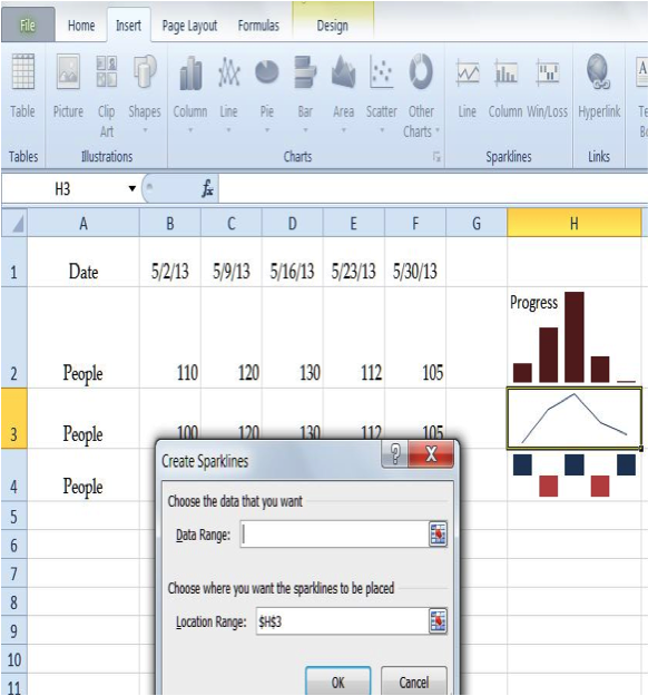 Excel Sparklines