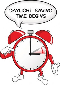 Don’t forget – Daylight Savings begins on Sunday, so be sure to set your clocks forward!