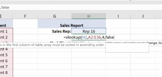creating sales report by formulas on ms excel