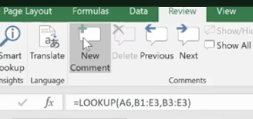 using =lookup formula on ms excel
